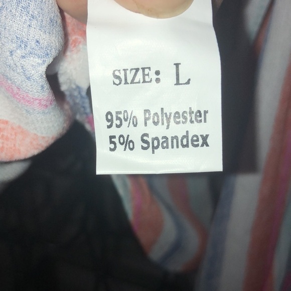 Button Down V Neck Shirts Long Sleeve Blouse Colorful Striped Casual Work large‌ - Picture 8 of 12